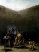 Francisco de goya y Lucientes The Yard of a Madhouse Sweden oil painting artist